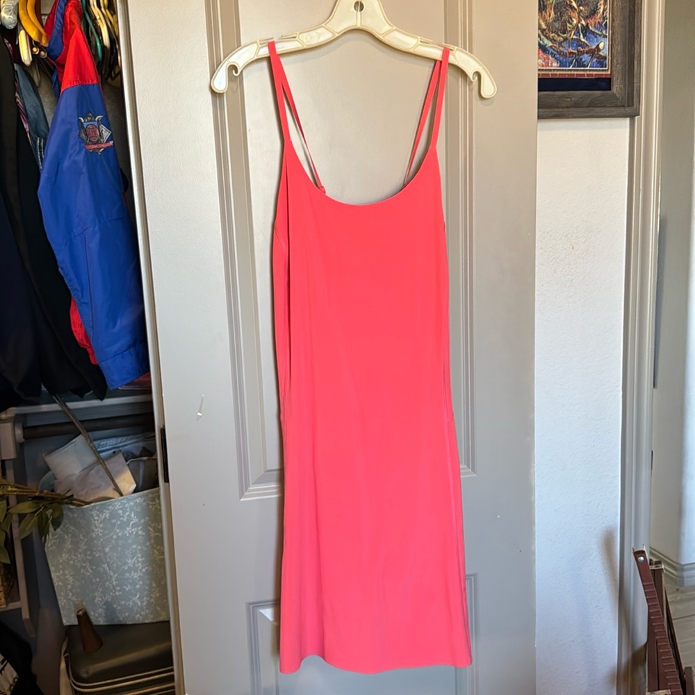 Athleta Infinity Dress Size L orange/pink